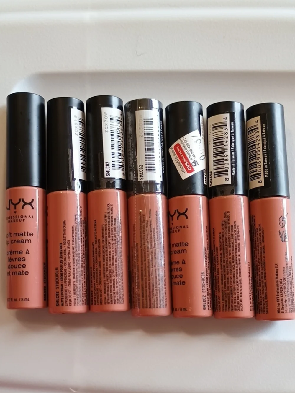 7 x NYX Soft Matte Lip Cream, Stockholm